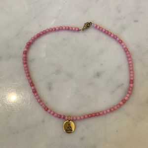 Pink Buddha Beaded Choker Necklace